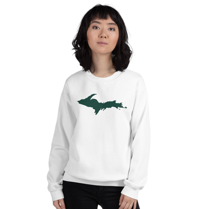 Michigan Upper Peninsula Sweatshirt (w/ Green UP Outline) | Unisex Standard