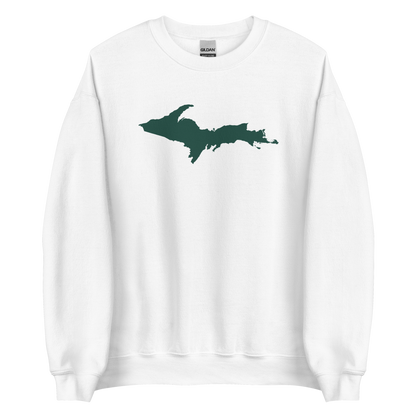 Michigan Upper Peninsula Sweatshirt (w/ Green UP Outline) | Unisex Standard