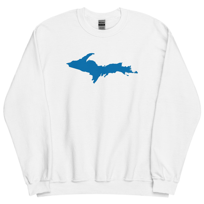 Michigan Upper Peninsula Sweatshirt (w/ Azure UP Outline) | Unisex Standard