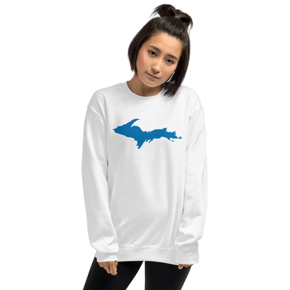 Michigan Upper Peninsula Sweatshirt (w/ Azure UP Outline) | Unisex Standard