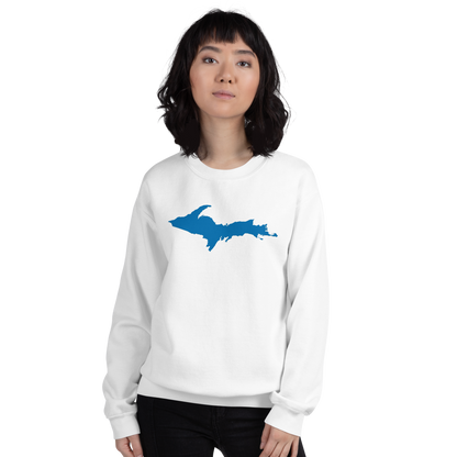 Michigan Upper Peninsula Sweatshirt (w/ Azure UP Outline) | Unisex Standard