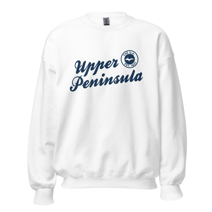 'Upper Peninsula EST. 1837' Sweatshirt (Navy Script Font) | Unisex Standard