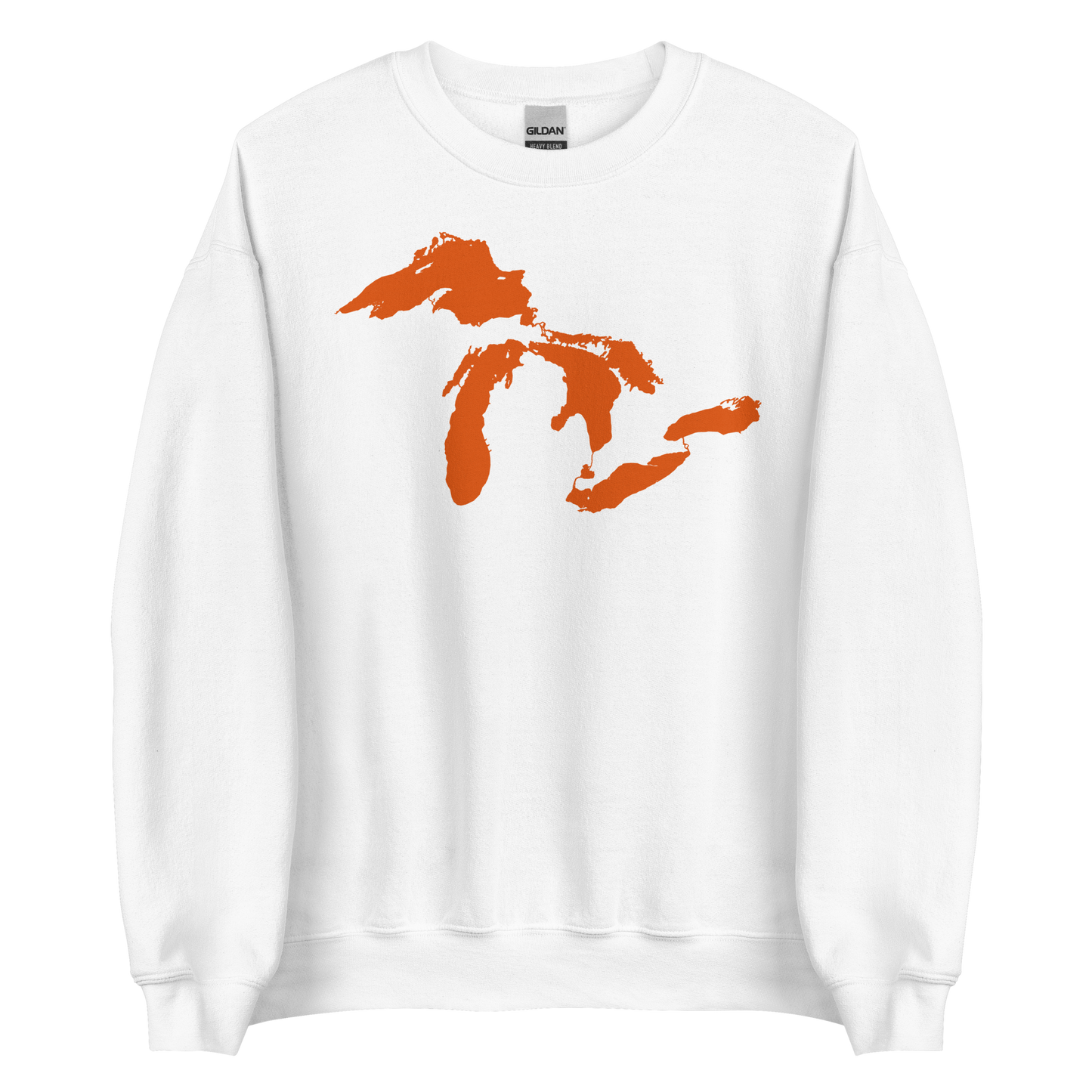 Great Lakes Sweatshirt | Unisex Standard - Maple Leaf Orange