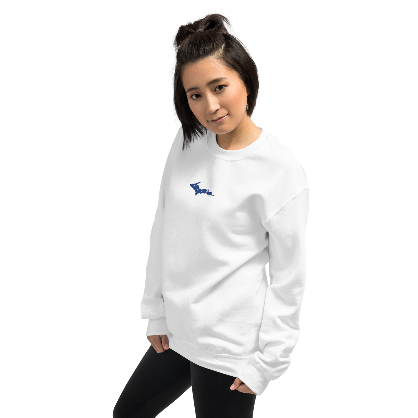 Michigan Upper Peninsula Sweatshirt (w/ Embroidered UP Quebec Flag Outline) | Unisex Standard