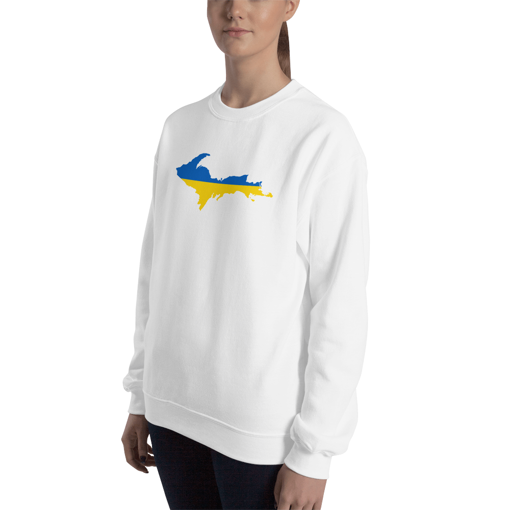 Michigan Upper Peninsula Sweatshirt (w/ UP Ukraine Outline) | Unisex Standard