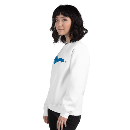 Michigan Upper Peninsula Sweatshirt (w/ Azure UP Outline) | Unisex Standard