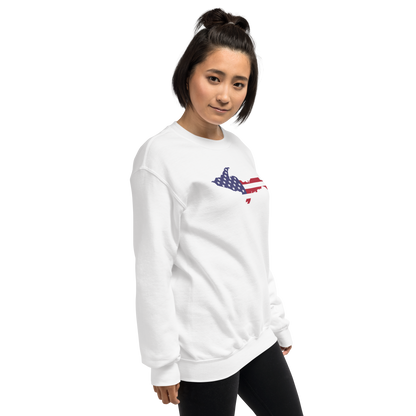 Michigan Upper Peninsula Sweatshirt (w/ UP USA Flag Outline) | Unisex Standard