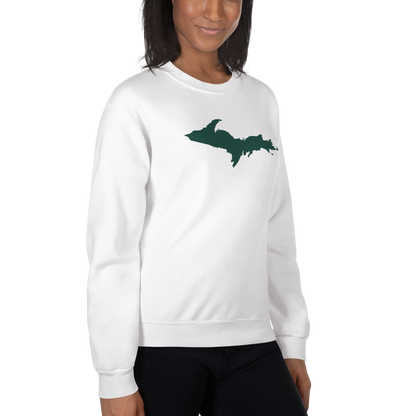 Michigan Upper Peninsula Sweatshirt (w/ Green UP Outline) | Unisex Standard