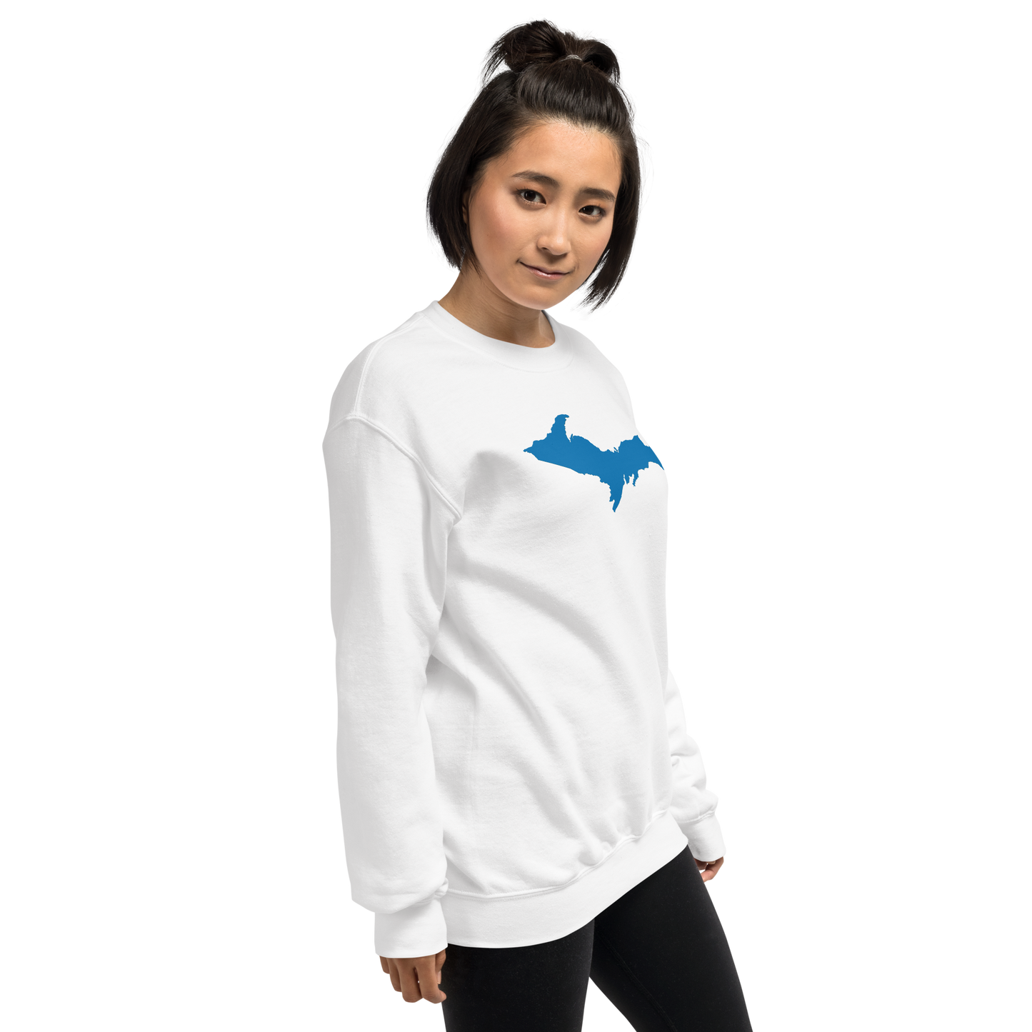 Michigan Upper Peninsula Sweatshirt (w/ Azure UP Outline) | Unisex Standard