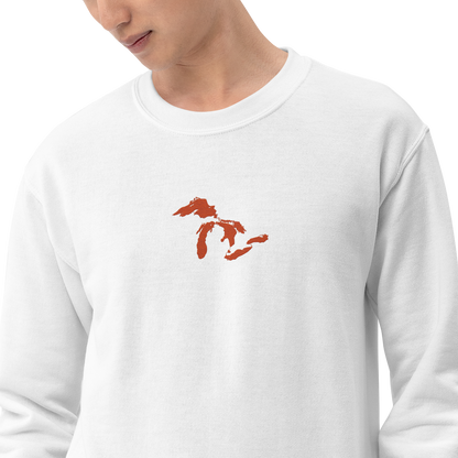 Great Lakes Sweatshirt | Unisex Standard - Maple Leaf Orange Emb.