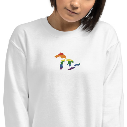 Great Lakes Sweatshirt | Unisex Standard - Rainbow Pride Emb.