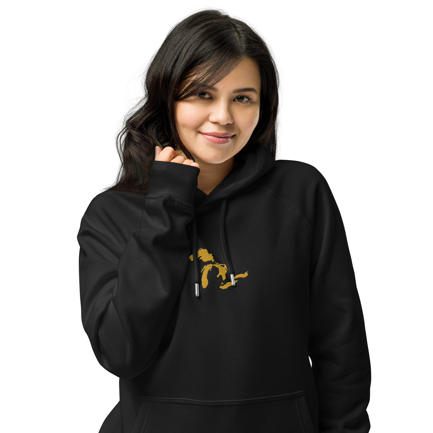 Great Lakes Hoodie (Gold) | Unisex Organic - Emb.