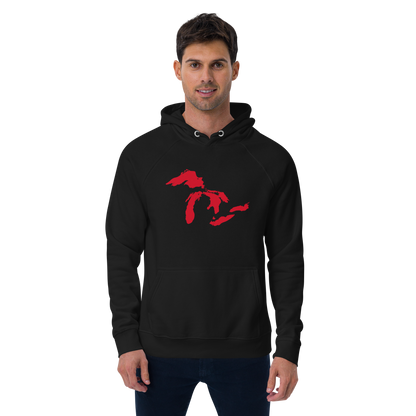 Great Lakes Hoodie (Aliform Red) | Unisex Organic