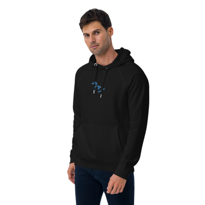 Great Lakes Hoodie (Superior Blue) | Unisex Organic - Emb.