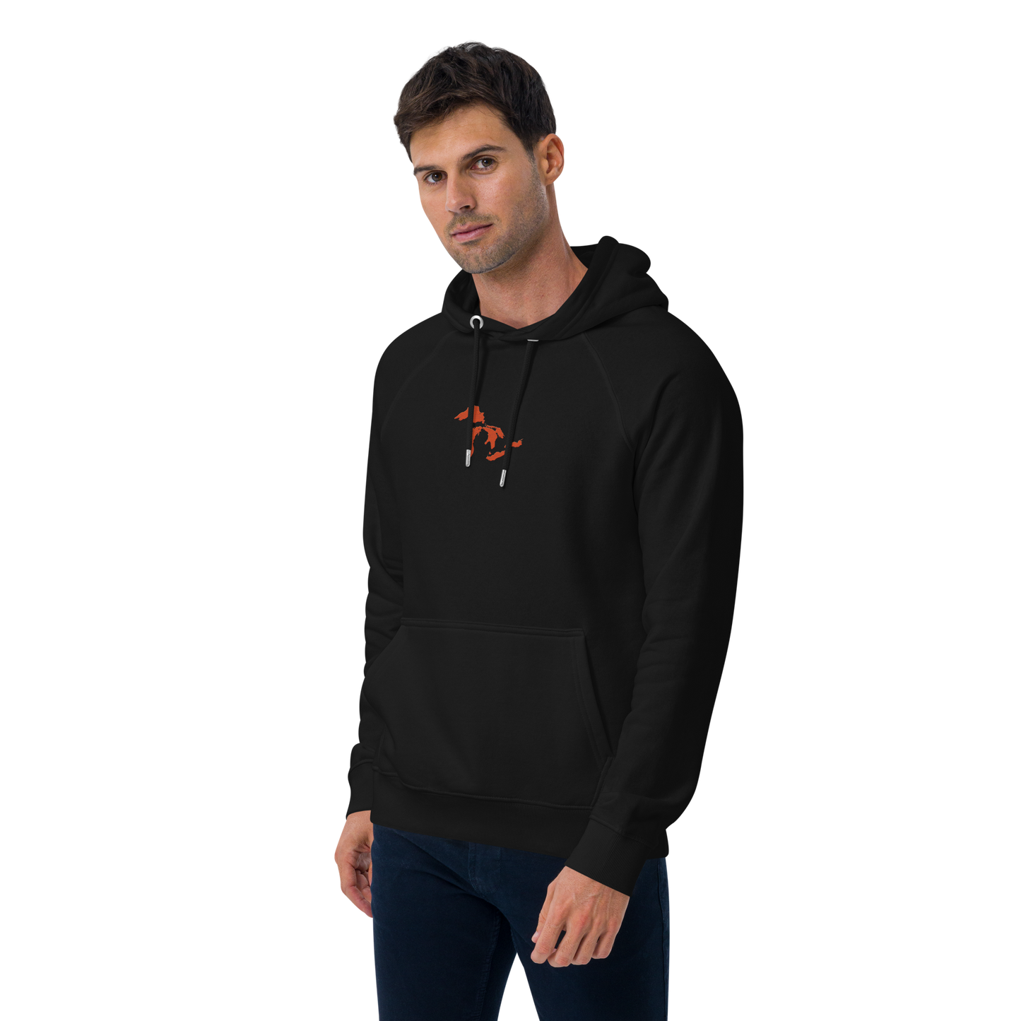 Great Lakes Hoodie (Maple Leaf Orange) | Unisex Organic - Emb.