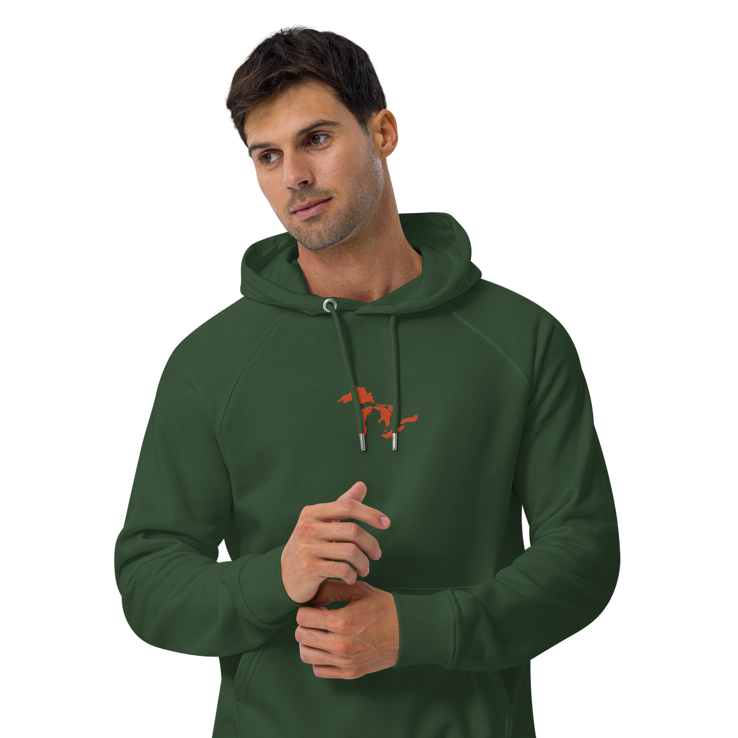 Great Lakes Hoodie (Maple Leaf Orange) | Unisex Organic - Emb.