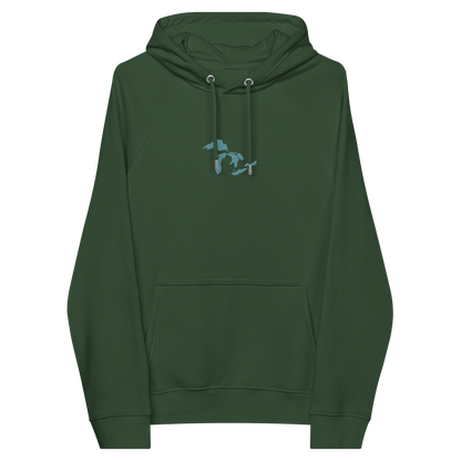 Great Lakes Hoodie (Huron Blue) | Unisex Organic - Emb.