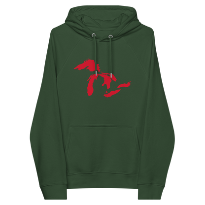 Great Lakes Hoodie (Aliform Red) | Unisex Organic