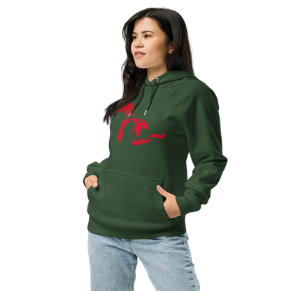 Great Lakes Hoodie (Aliform Red) | Unisex Organic