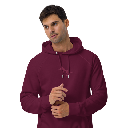 Great Lakes Hoodie (Ruby Red) | Unisex Organic - Emb.