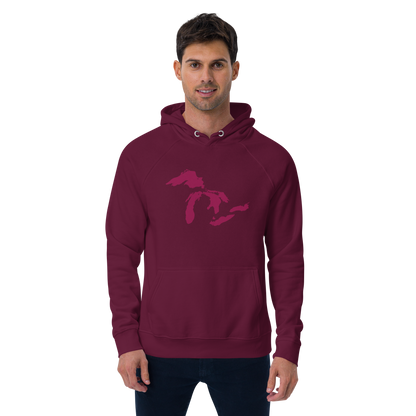 Great Lakes Hoodie (Ruby Red) | Unisex Organic