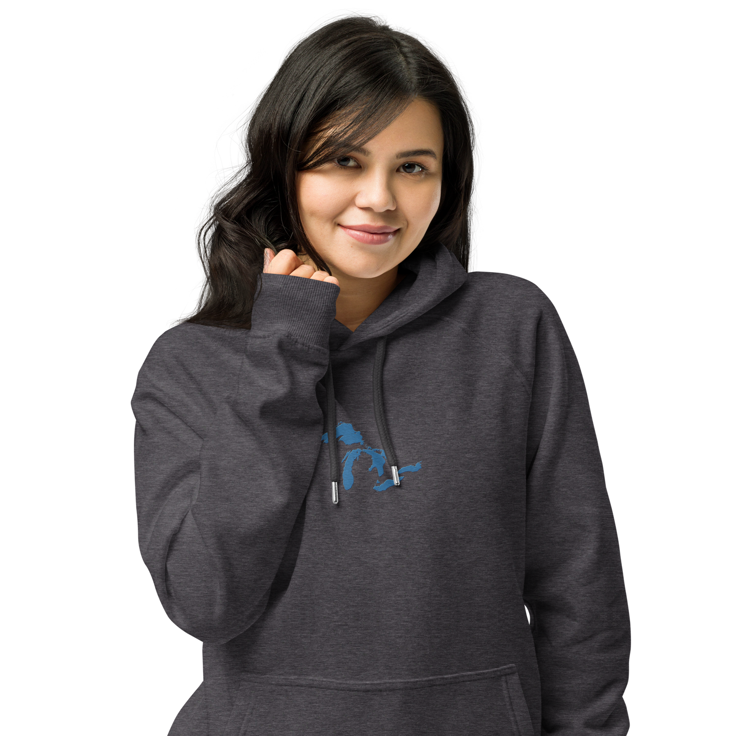 Great Lakes Hoodie (Superior Blue) | Unisex Organic - Emb.