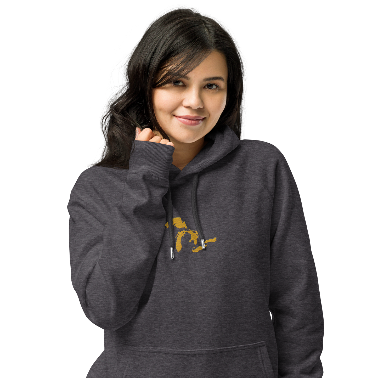 Great Lakes Hoodie (Gold) | Unisex Organic - Emb.