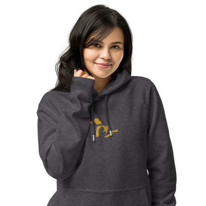 Great Lakes Hoodie (Gold) | Unisex Organic - Emb.