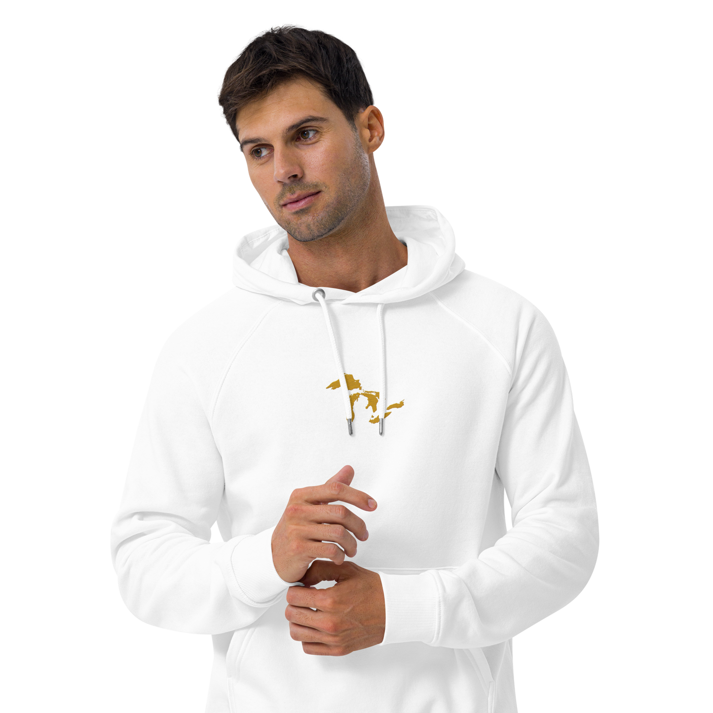 Great Lakes Hoodie (Gold) | Unisex Organic - Emb.