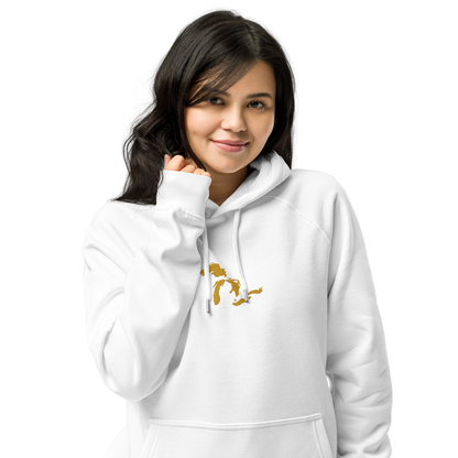 Great Lakes Hoodie (Gold) | Unisex Organic - Emb.