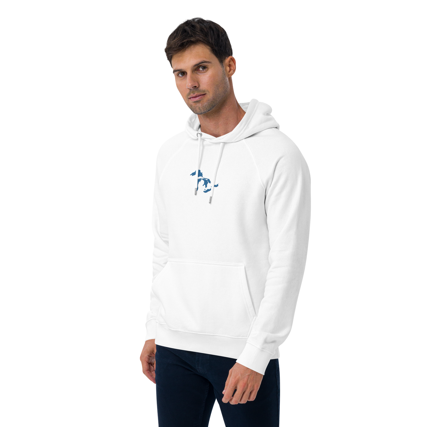 Great Lakes Hoodie (Superior Blue) | Unisex Organic - Emb.