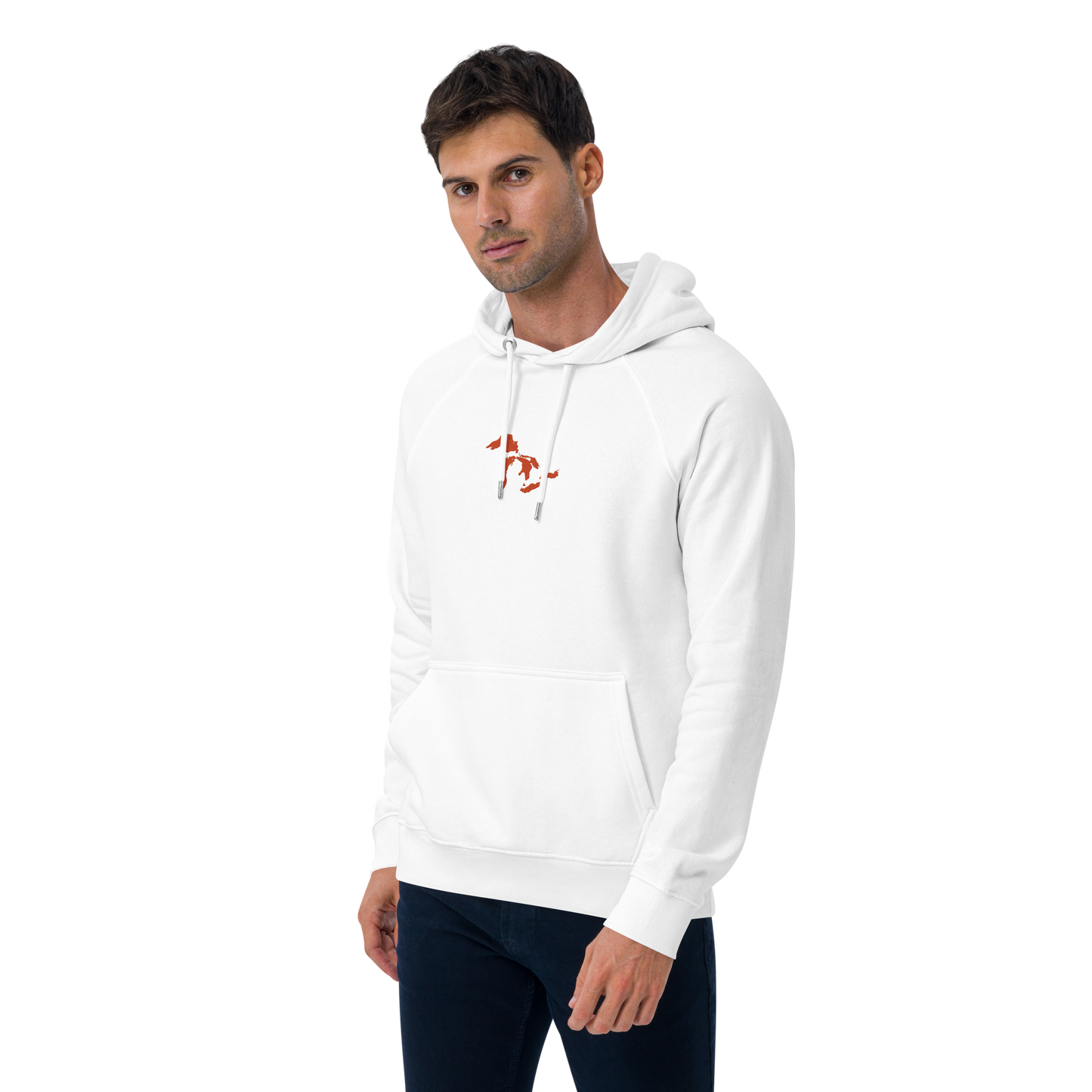 Great Lakes Hoodie (Maple Leaf Orange) | Unisex Organic - Emb.