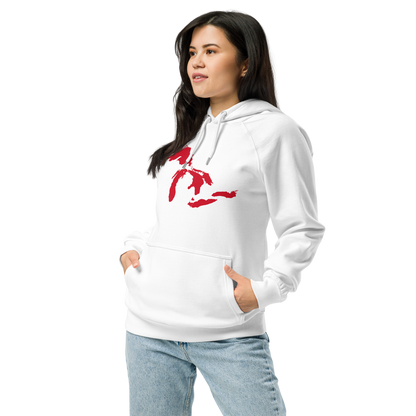 Great Lakes Hoodie (Aliform Red) | Unisex Organic