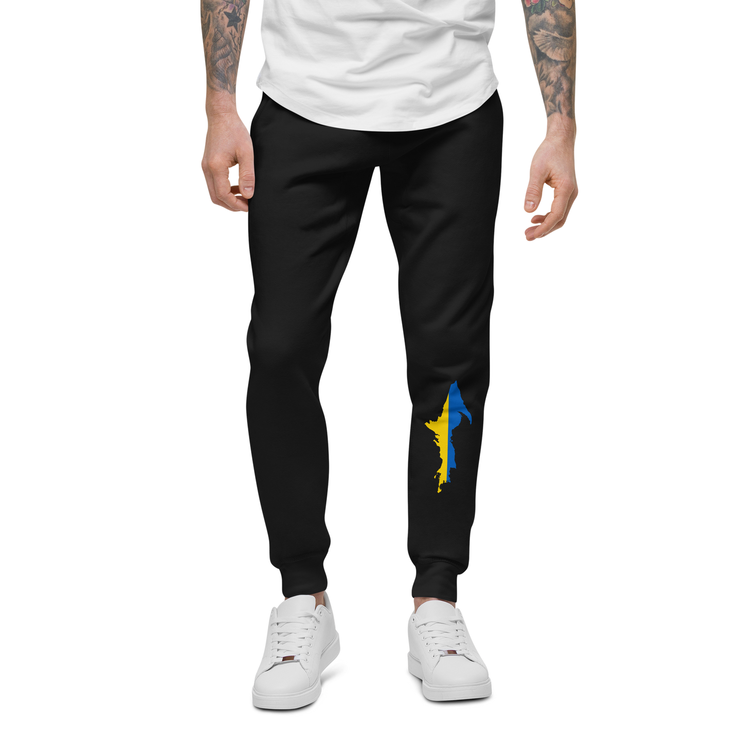 Michigan Upper Peninsula Sweatpants (w/ UP Ukraine Flag Outline)