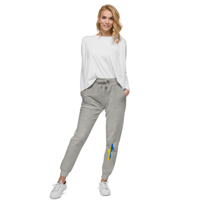 Michigan Upper Peninsula Sweatpants (w/ UP Ukraine Flag Outline)