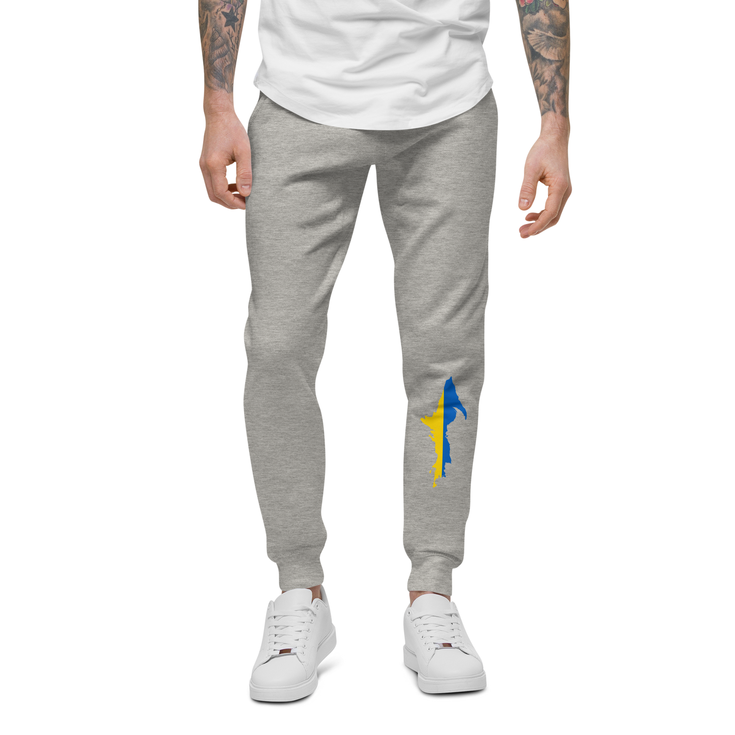 Michigan Upper Peninsula Sweatpants (w/ UP Ukraine Flag Outline)