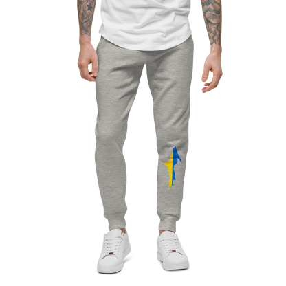 Michigan Upper Peninsula Sweatpants (w/ UP Ukraine Flag Outline)