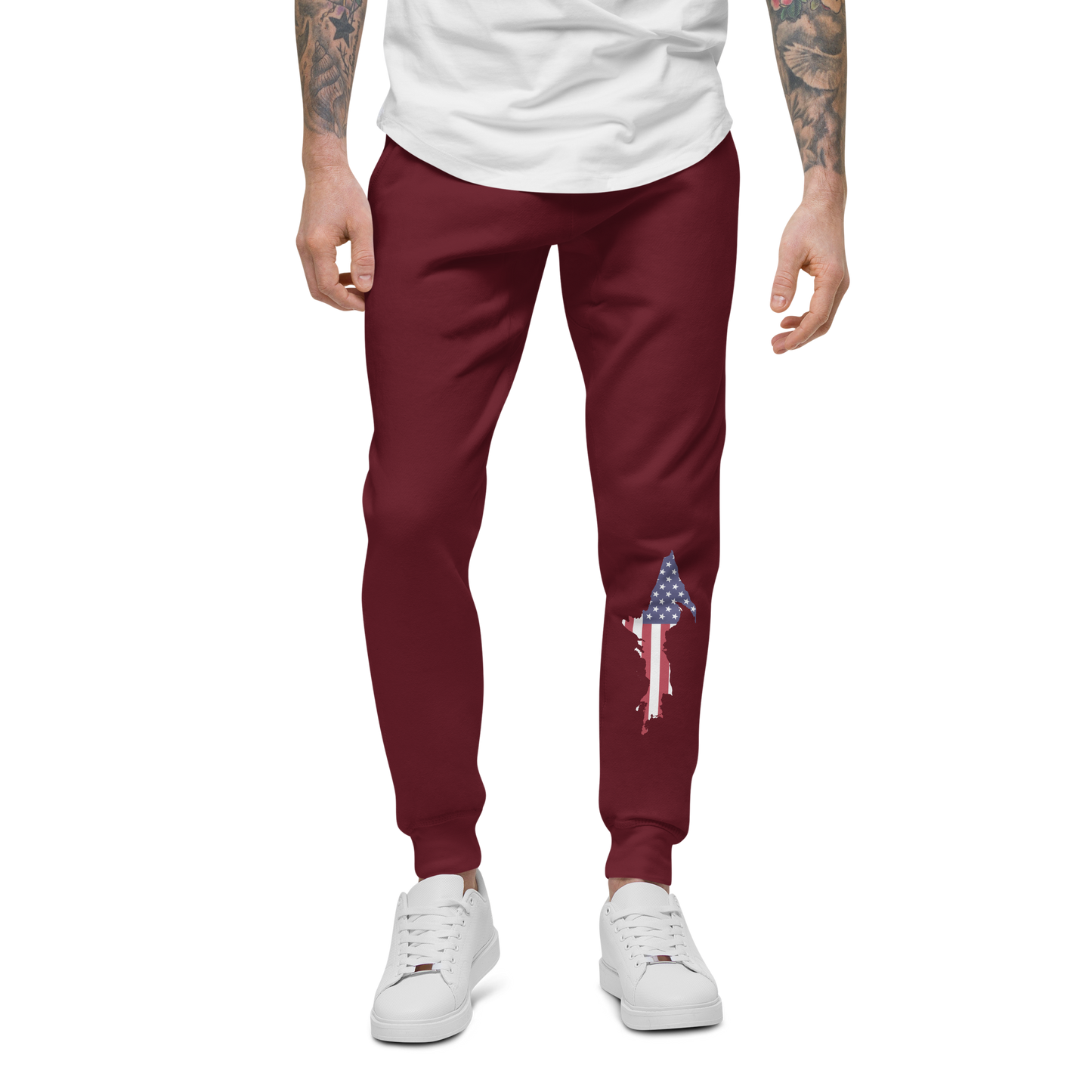 Michigan Upper Peninsula Sweatpants (w/ MI USA Flag Outline)