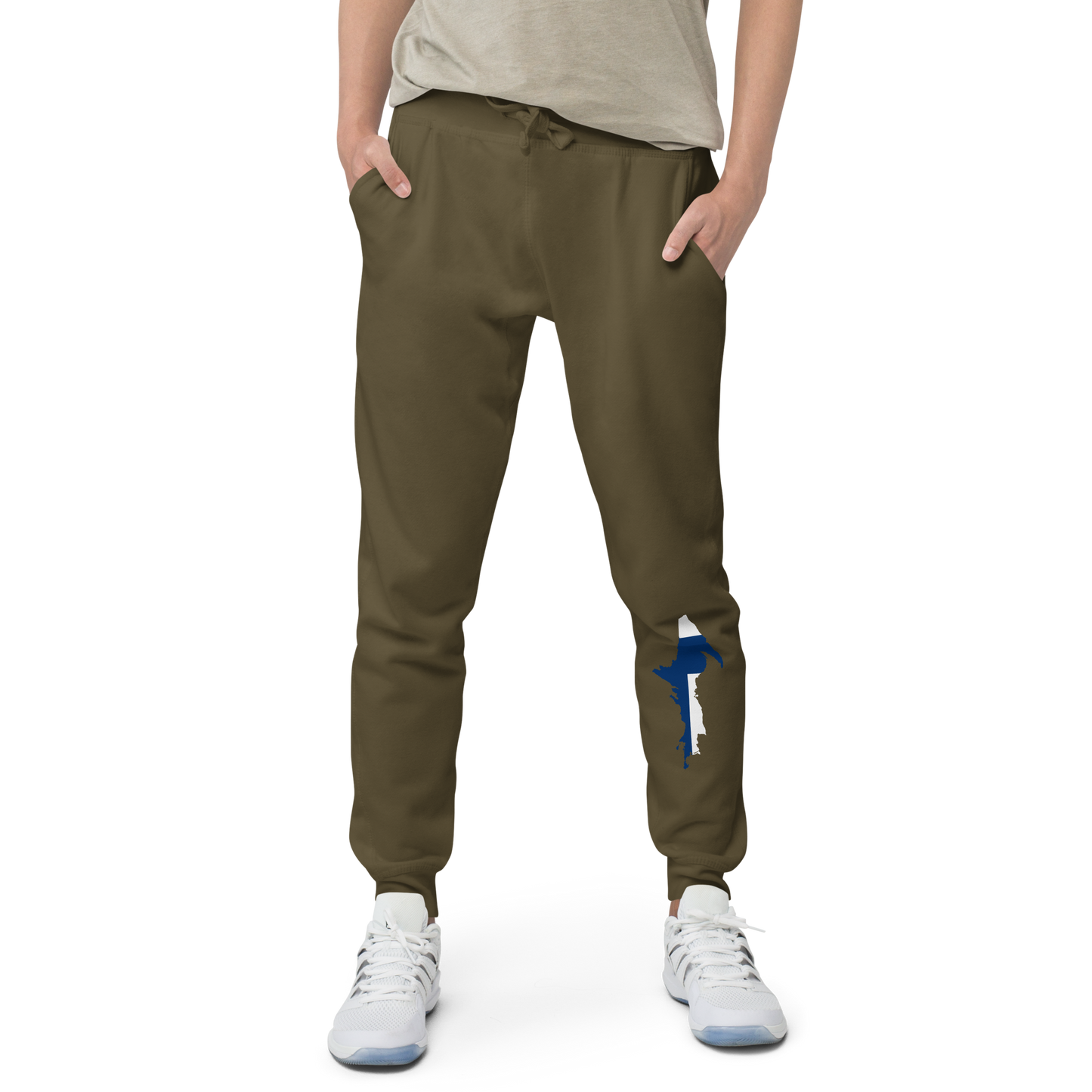 Michigan Upper Peninsula Sweatpants (w/ UP Finland Flag Outline)