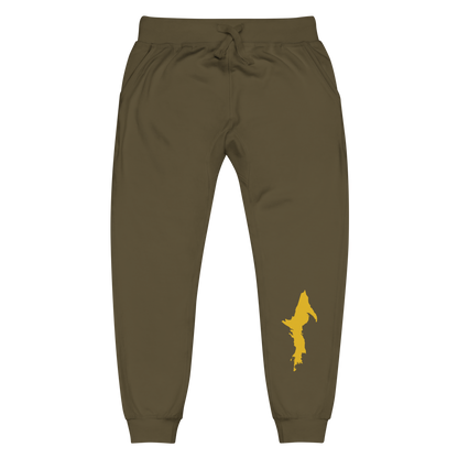 Michigan Upper Peninsula Sweatpants (w/ Gold UP Outline)