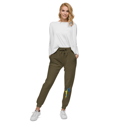 Michigan Upper Peninsula Sweatpants (w/ UP Ukraine Flag Outline)