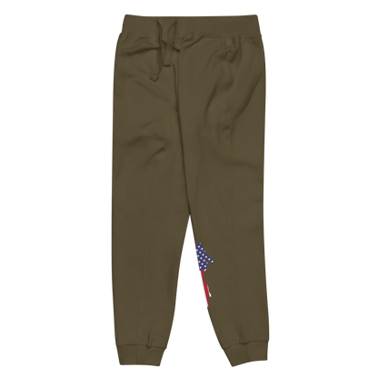 Michigan Upper Peninsula Sweatpants (w/ MI USA Flag Outline)