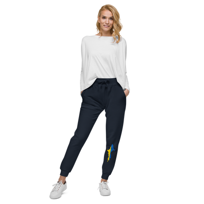 Michigan Upper Peninsula Sweatpants (w/ UP Ukraine Flag Outline)