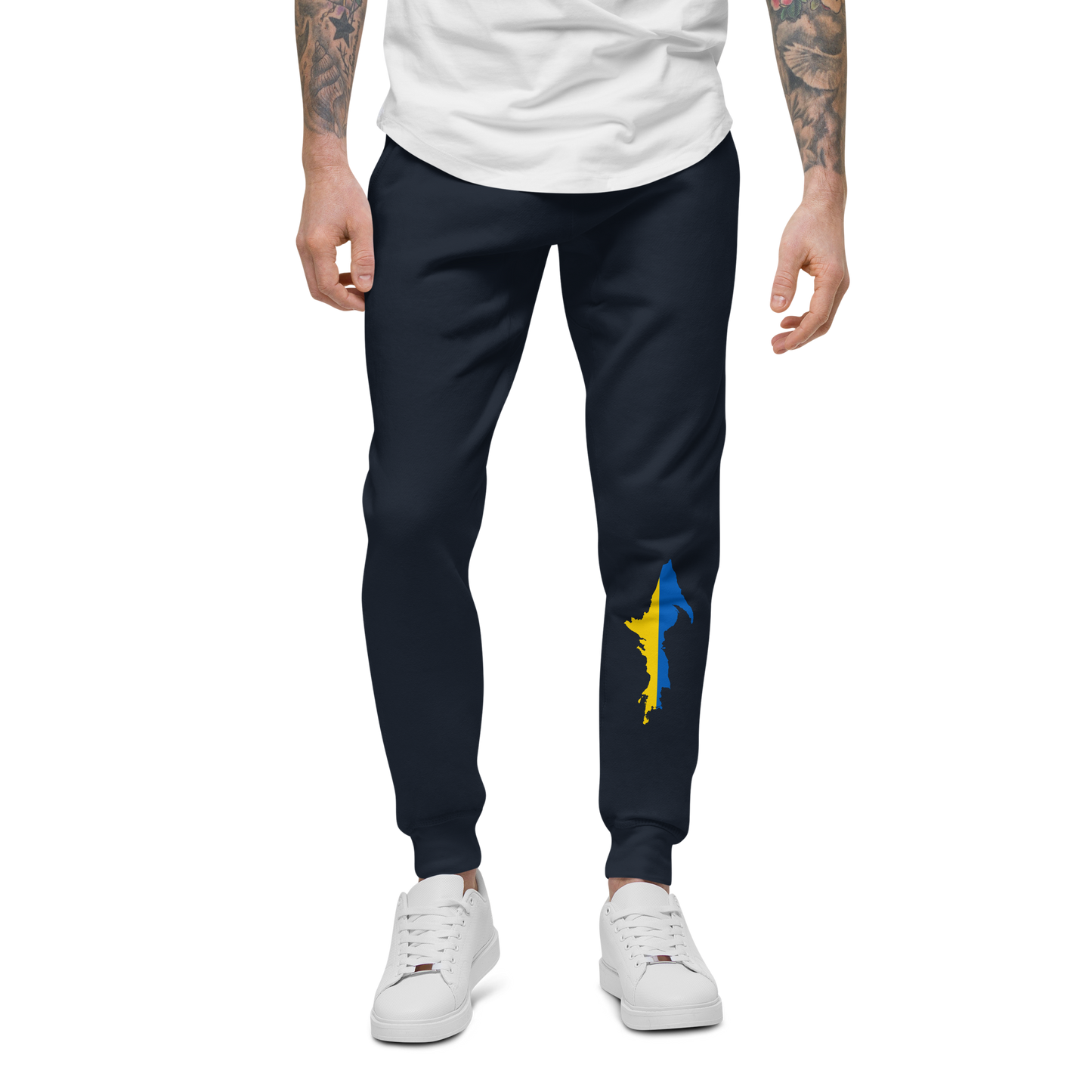 Michigan Upper Peninsula Sweatpants (w/ UP Ukraine Flag Outline)