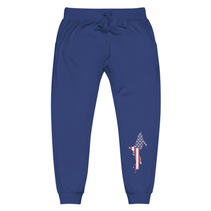 Michigan Upper Peninsula Sweatpants (w/ MI USA Flag Outline)