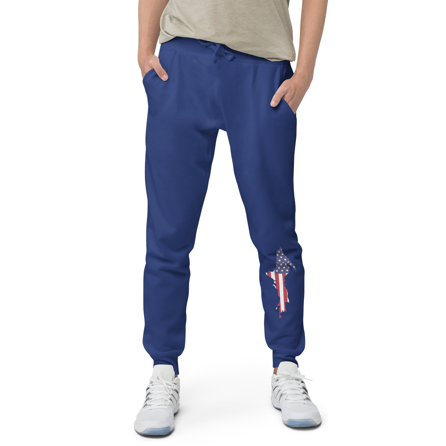 Michigan Upper Peninsula Sweatpants (w/ MI USA Flag Outline)