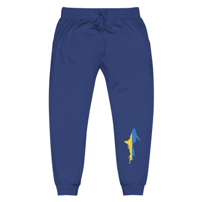 Michigan Upper Peninsula Sweatpants (w/ UP Ukraine Flag Outline)