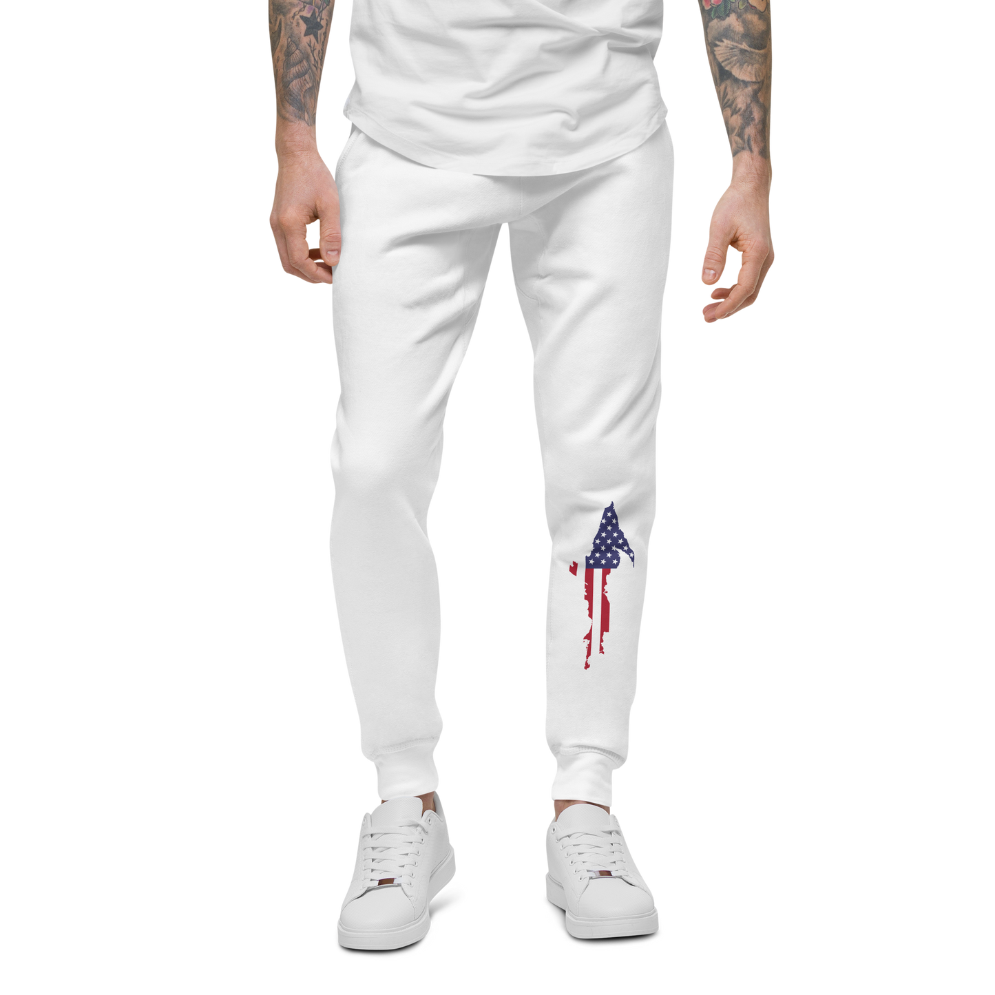 Michigan Upper Peninsula Sweatpants (w/ MI USA Flag Outline)