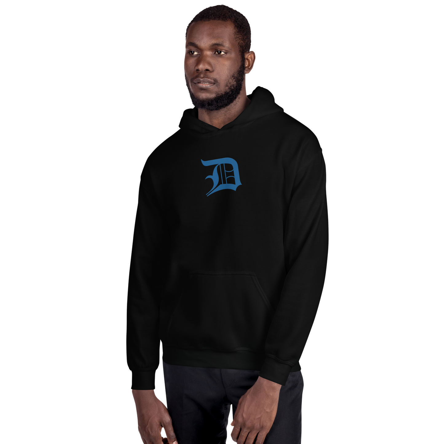 Detroit 'Old English D' Hoodie (Azure) | Unisex Standard - Emb.