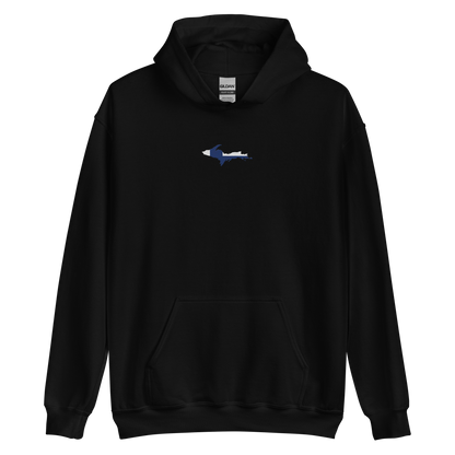 Michigan Upper Peninsula Hoodie (w/ Embroidered UP Finland Flag Outline) | Unisex Standard